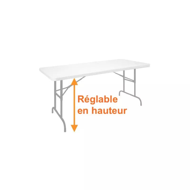 Table traiteur enfant pliante 183x76cm hauteur ajustable - Lifetime