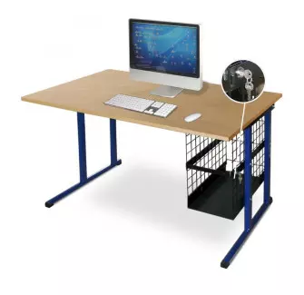 Petit meuble informatique avec rangement, petit bureau