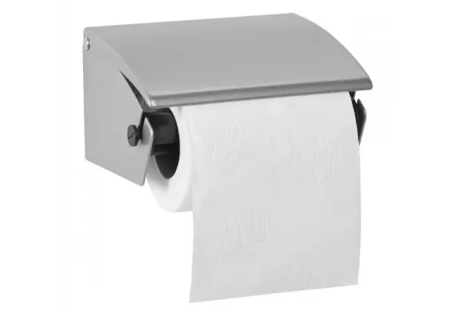 Distributeur de papier toilette mural gris métal, dérouleur mural de papier  WC
