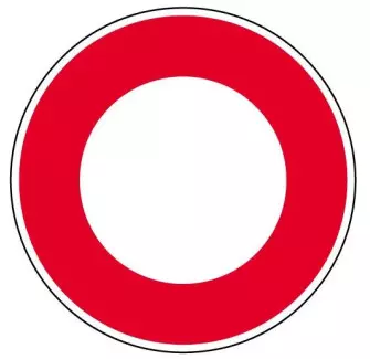 Panneau circulation interdite type police B0 - Cofradis Collectivités