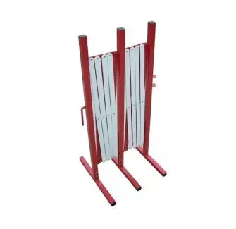 Barrière extensible en ciseaux, rouge et blanc, extensible jusqu'à 3,50 m x  1,00 m, stable
