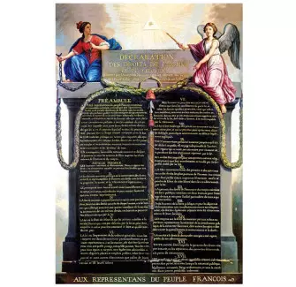 Plaque "Déclaration Universelle des Droits de l'Homme et du Citoyen" PVC et PLEXI