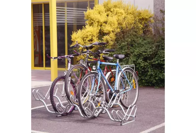 Râtelier à vélo 2 niveaux, rack à vélo 2 niveaux, support pour 5 vélos en  acier - Cofradis