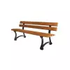 Banc public 5 lattes bois exotique et pieds fonte - Cofradis Collectivites