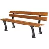 Banc de ville bois exotique et fonte Burgos