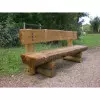 Banc public bois rustique Limousin