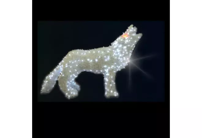 Loup 3D lumineux pour illumination de Noël