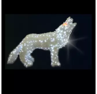 Loup 3D lumineux pour illumination de Noël