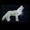 Loup 3D lumineux pour illumination de Noël