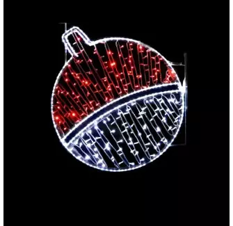 Boule de Noël lumineuse pour poteau