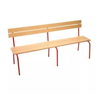 Banc en bois avec dossier