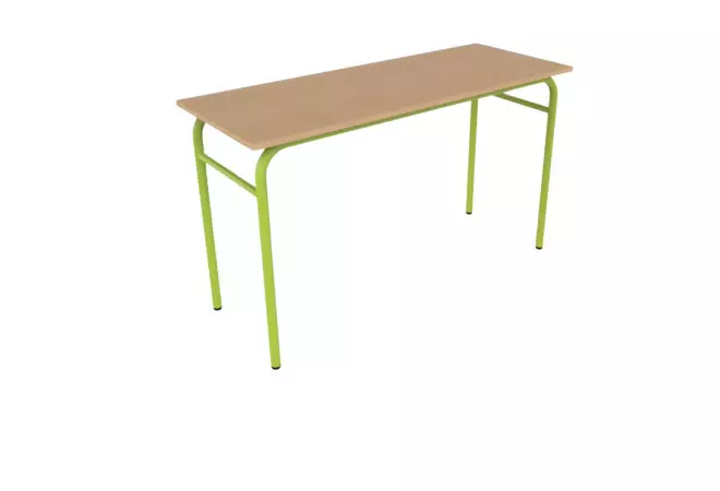 Table scolaire biplace 4 pieds