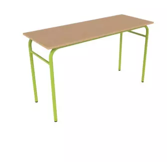 Table scolaire biplace 4 pieds