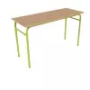 Table scolaire biplace 4 pieds