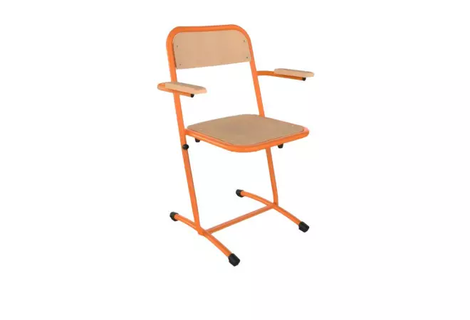 Chaise de professeur avec accoudoirs