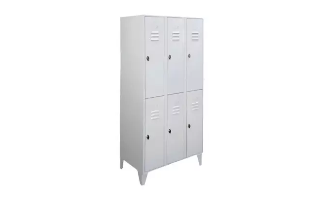 Armoire vestiaire - 3 colonnes - 6 cases