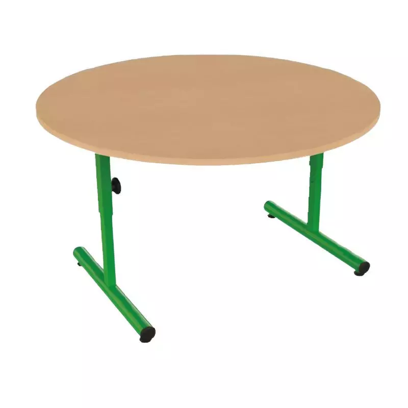 Table scolaire ronde réglable en hauteur