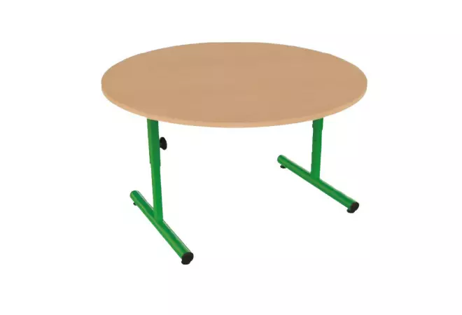 Table scolaire ronde réglable en hauteur