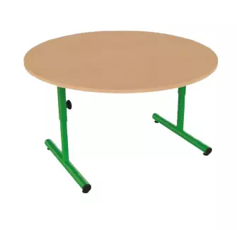 Table scolaire ronde réglable en hauteur