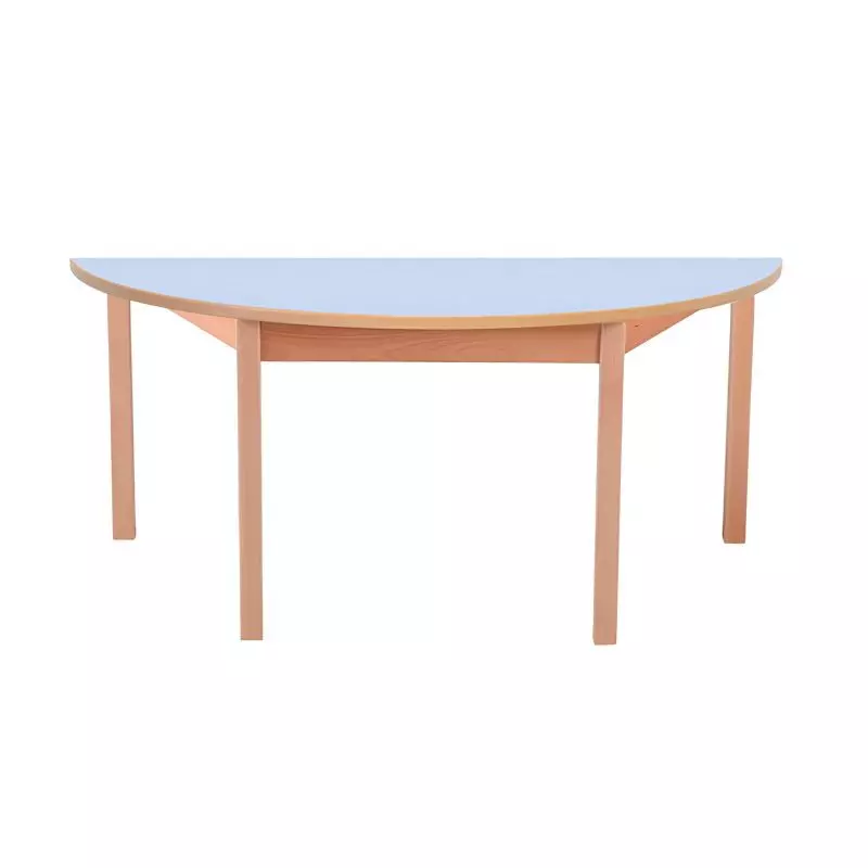 Table scolaire demi-lune en bois