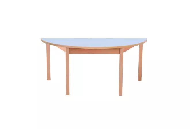 Table scolaire demi-lune en bois