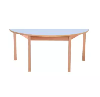 Table scolaire demi-lune en bois