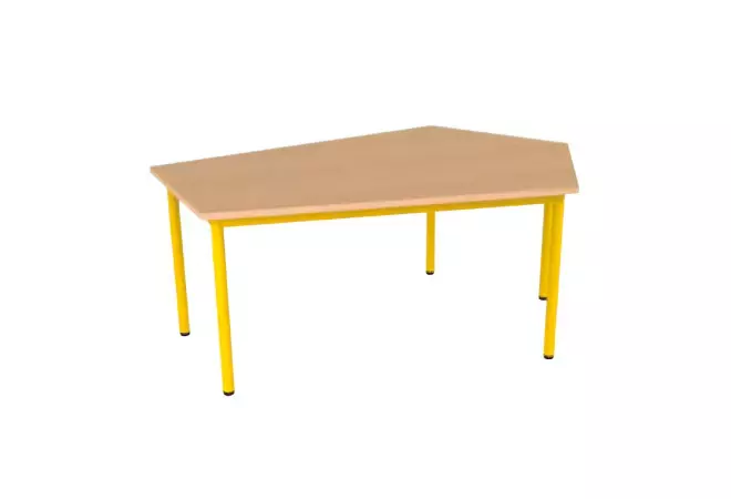 Table d'école maternelle pentagonale