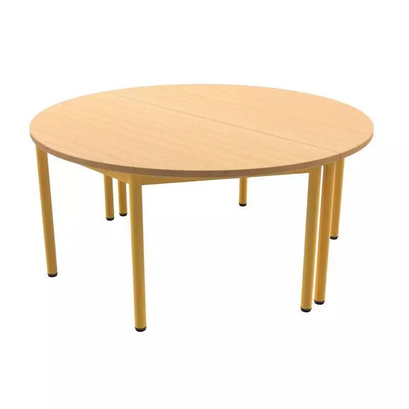 Table maternelle modulable demi-lune