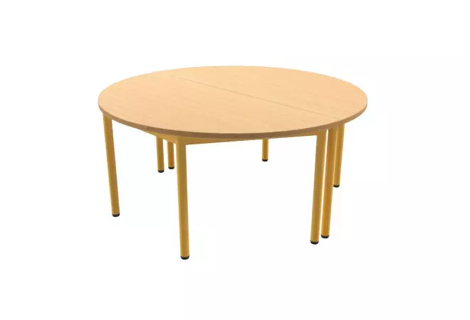 Table maternelle modulable demi-lune