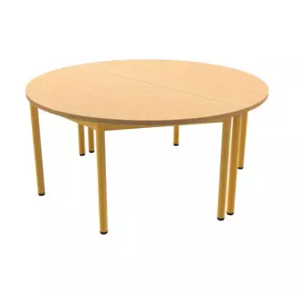 Table maternelle modulable demi-lune