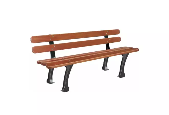 Banc public en bois et fonte Lugo