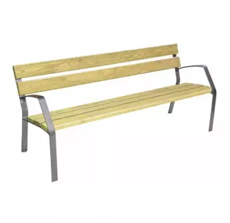 Banc public en bois et fonte Similar