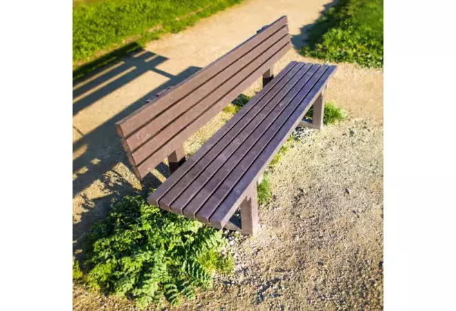 Banc urbain Séville en plastique recyclé