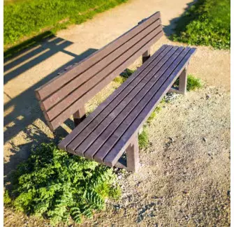 Banc urbain Séville en plastique recyclé