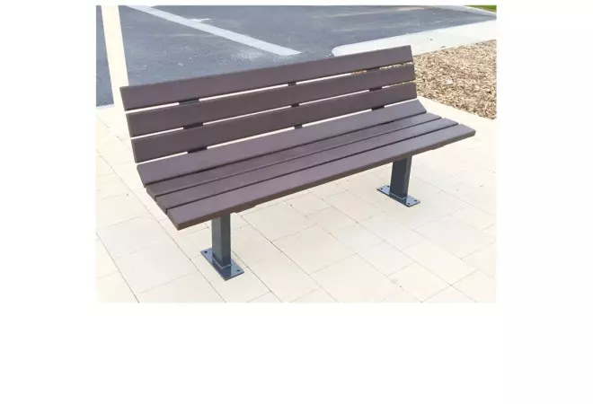 Banc urbain Tino en plastique recyclé