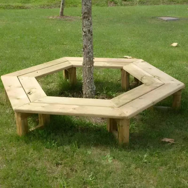 Banquette entourage d'arbre en bois pour enfant