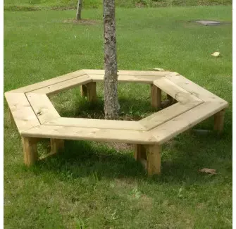 Banquette entourage d'arbre en bois pour enfant