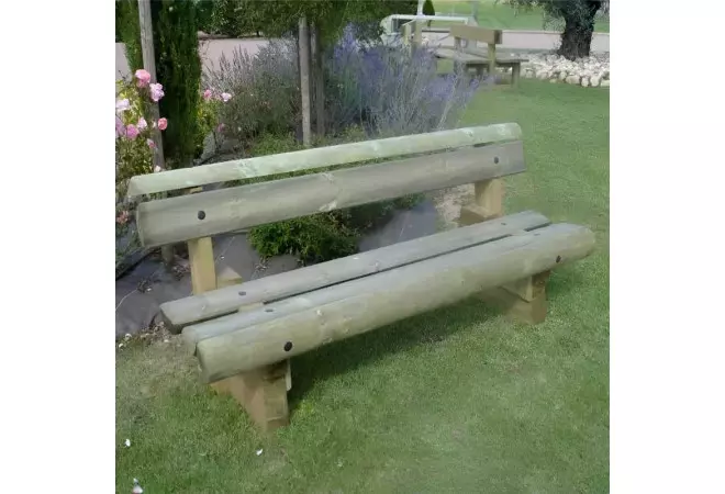 Banc bois urbain forestier