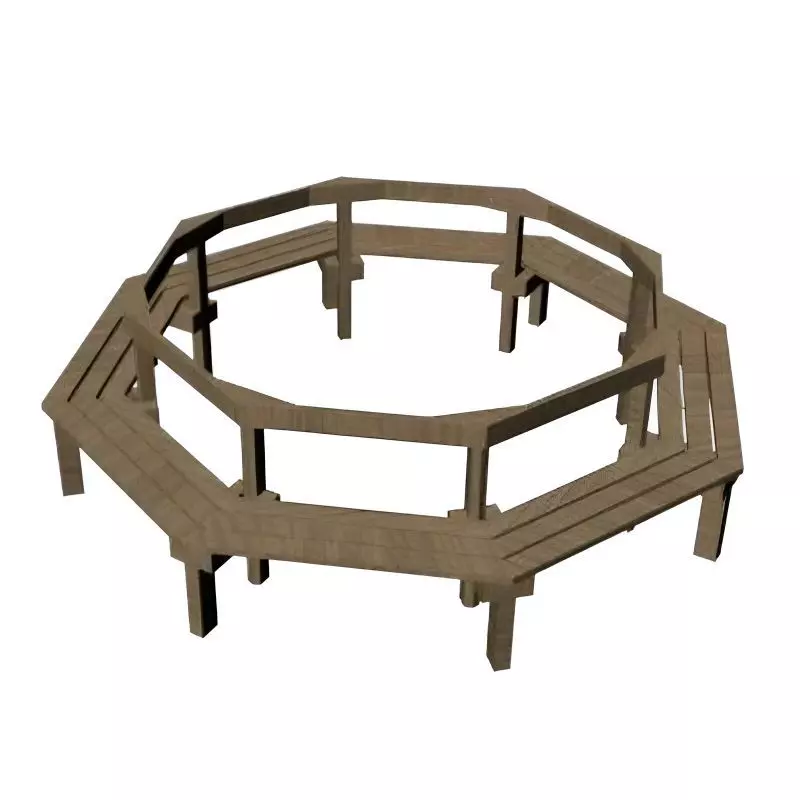 Banc entourage d'arbre en bois version enfant