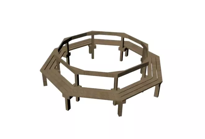 Banc entourage d'arbre en bois version enfant