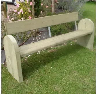 Banc urbain design bois