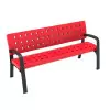 Banc public en couleur en polyéthylène recyclable