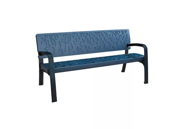 Banc extérieur en plastique coloré