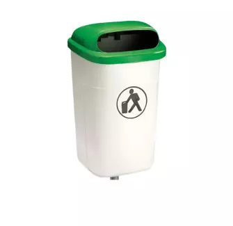 Corbeille de propreté extérieure en plastique 50L