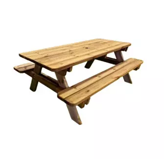 Table pique-nique en bois angles arrondis modèle QUÉBEC