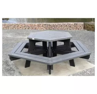 Table pique nique plastique recyclé Saga