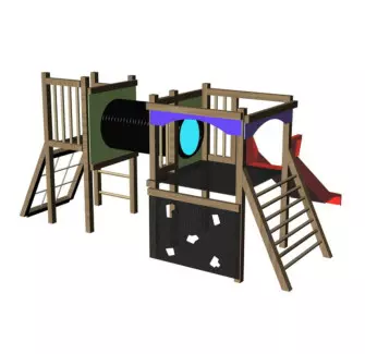 Structure jeu en bois avec toboggan Papyrus