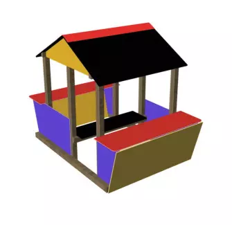 Cabane multicolore pour enfant L'auberge