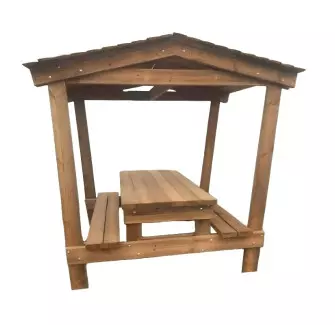 Table de pique-nique Kiosque en bois avec toiture